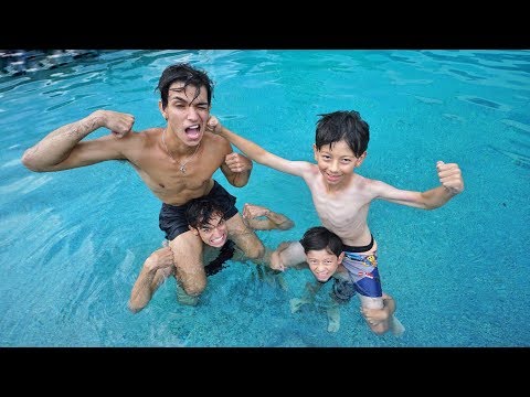 TWIN BOYS vs. TWIN BOYS SWIMMING COMPETITION!