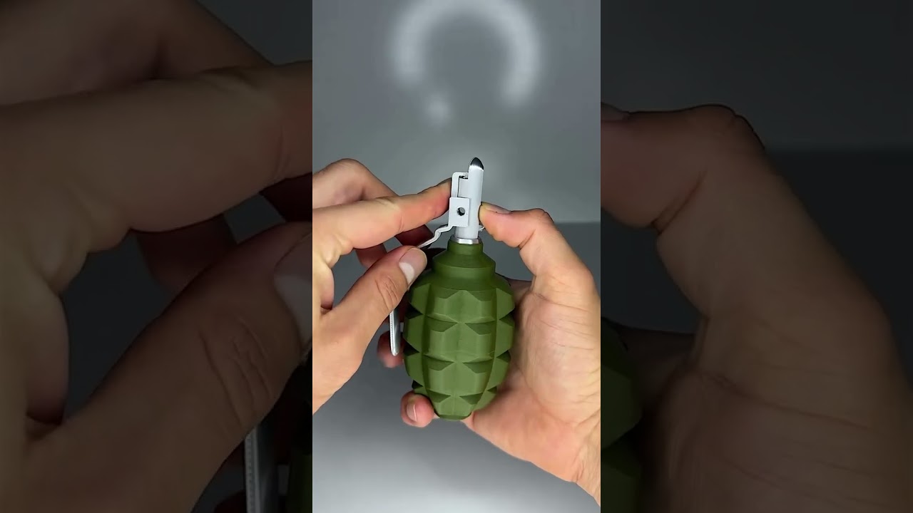 3D Printed Army Prop Frag Grenade Part 3 STL: https://makerworld.com/models/1196537