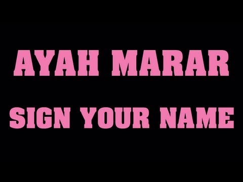 Video thumbnail for Sign Your Name