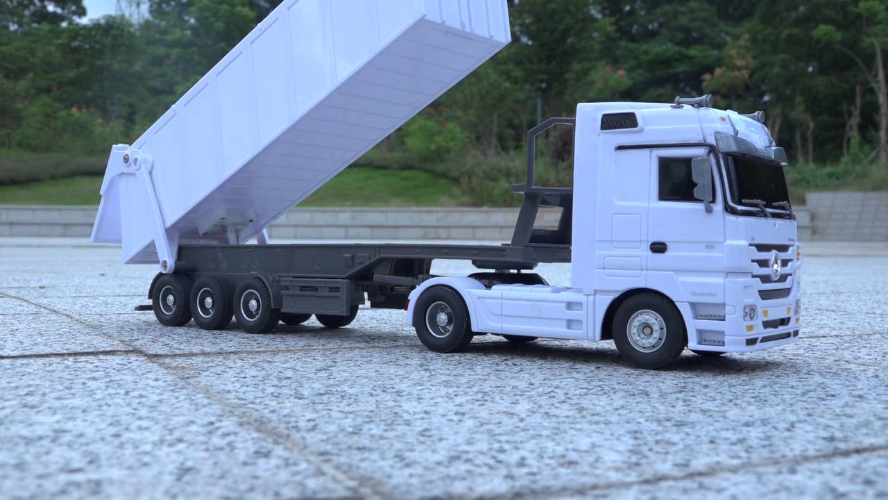 RC sklápač Mercedes-Benz Actros, žlutá