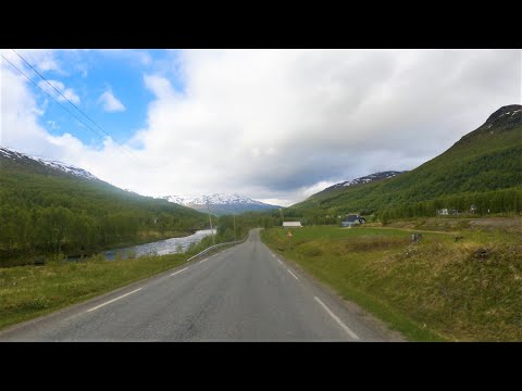 Driving in Norway - Polar Park To Bardufoss E6 - 4K60
