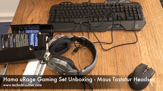 Hama uRage Gaming Set Unboxing - Maus Tastatur Headset