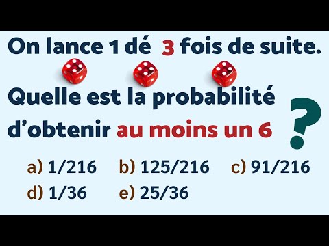 Probability of getting "At least 1 six"