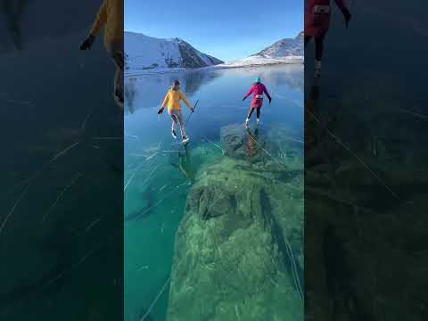 Rabbit Lake see-through ice skating, Alaska