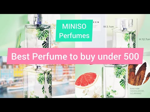 Top women perfumes to buy under 500 | MINISO Cityscape EDT Perfume for Women 50ml Danish Green?????