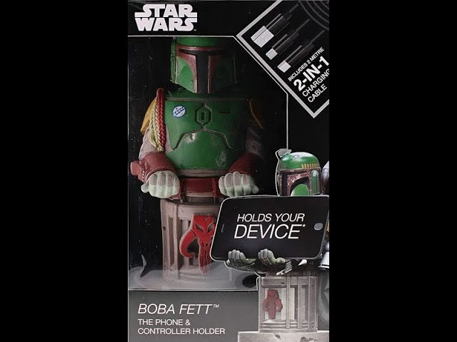 Vídeo relacionado con Cableguys The Mandalorian Boba Fett Soporte Mando y Movil - Figuras Soporte para movil y Mando, Compatible con Xbox, PlayStation y la mayoría de mandos estándar, Accesorios Escritorio Gaming