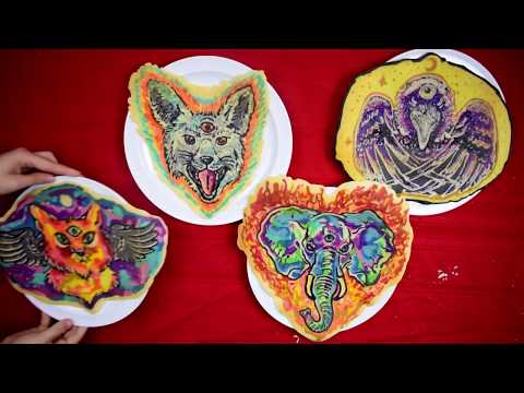 Psychedelic Animals Pancake Art