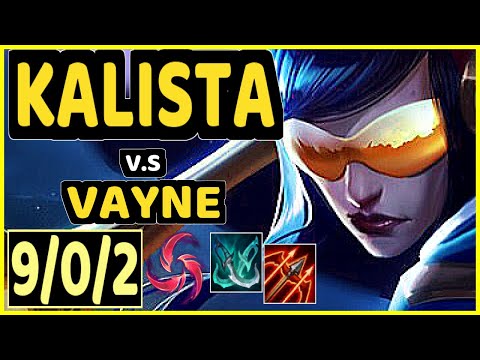 LUGER (KALISTA) vs VAYNE - 9/0/2 KDA BOTTOM ADC CHALLENGER GAMEPLAY - EUW
