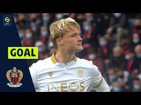 Goal Kasper DOLBERG (19' pen - OGCN) STADE RENNAIS FC - OGC NICE (1-2) 21/22