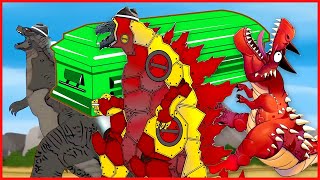 Iron Godzilla, Mecha Godzilla Baby & Dinosaur Red Plan Of Destruction - Coffin Dance Song Cover