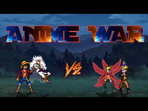 Luffy Gear 5 V2 & Ultimate Luffy VS Naruto baryon Mode V1 & Uzumaki Naruto V1 in Jump Force Mugen