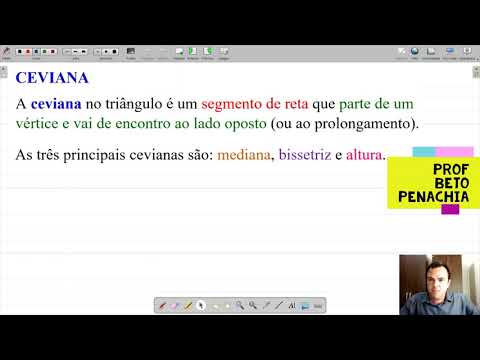 Geometria: Cevianas - Mediana, Bissetriz, Altura - Prof Beto Penachia