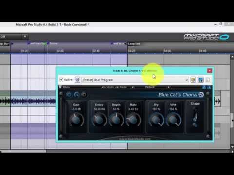 Delay Effects Tutorial (Flanger and Chorus) - Mixcraft Pro Studio 6