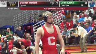 Cornell's Brandon Womack downs Ohio State's Cody Burcher video