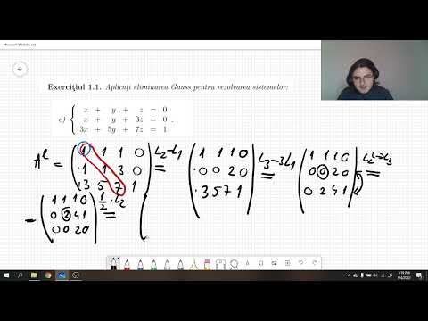 Algebra Liniara Sistem rezolvat prin eliminare gauss