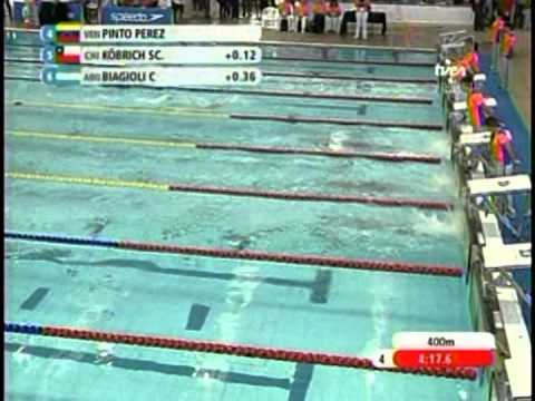 Final de los 800 metros libre. Andreína Pinto oro en Juegos Suramericanos