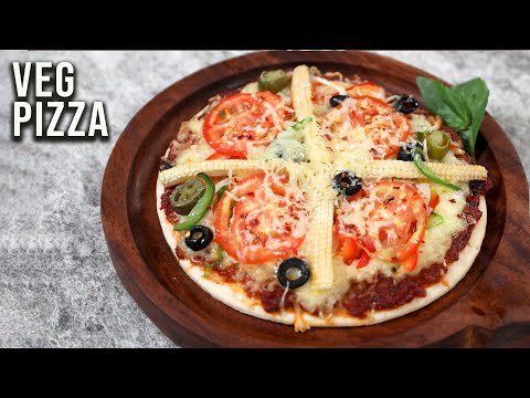 How To Make Veg Pizza | Cheesy Burst Pizza Recipe | Pizza Sauce | Homemade Pizza By Ruchi