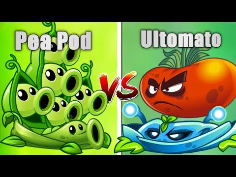 Pea Pod and Vine vs Ultomato and Vine - Who Will Win? PvZ 2 Plant Vs Plant