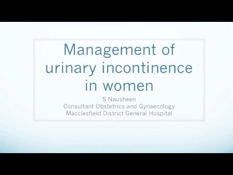 Management of Urinary Incontinence in Women- Health Matters October 2015