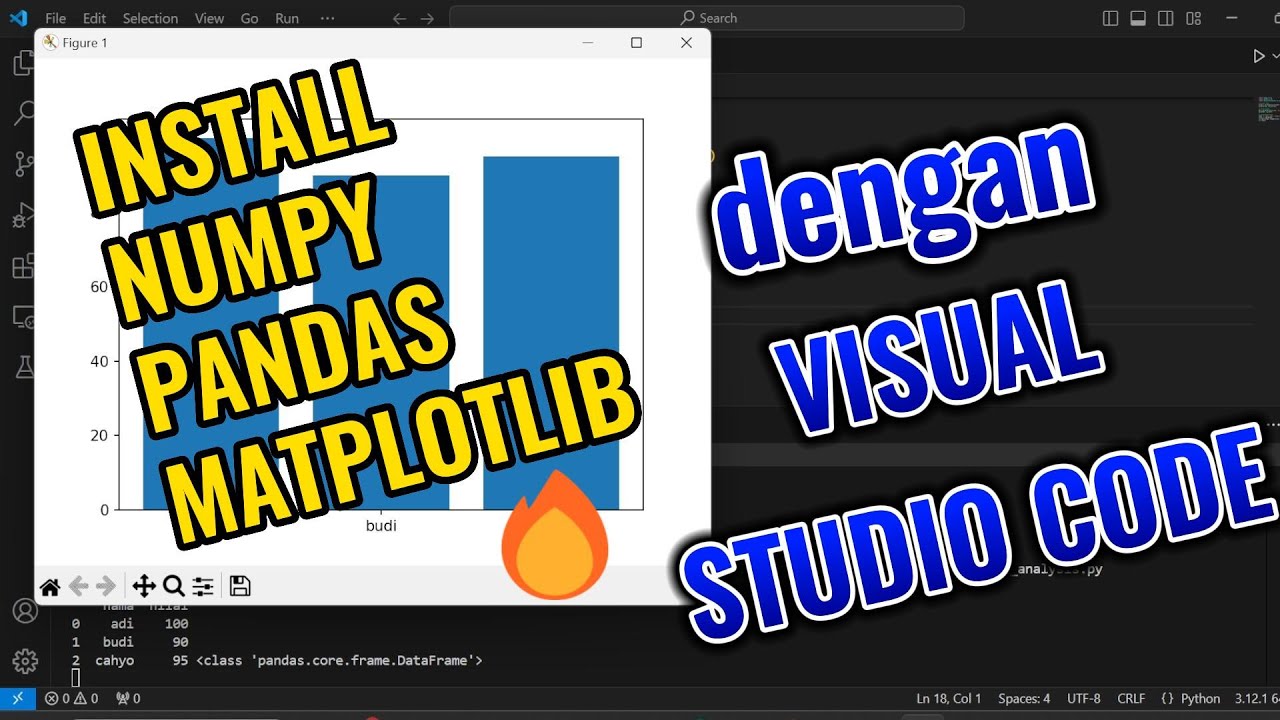 Cara Install Numpy, Pandas, Matplotlib dengan Visual Studio Code #python #tutorial  #coding