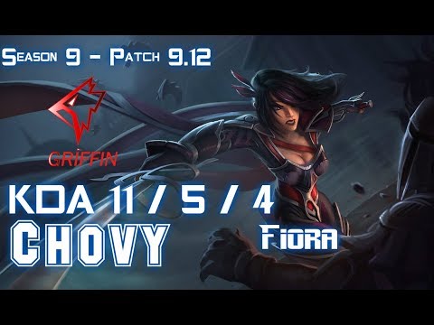 GRF Chovy FIORA vs AATROX Mid - Patch 9.12 KR Ranked