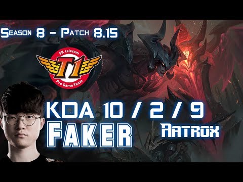 SKT T1 Faker AATROX vs ZOE Mid - Patch 8.15 KR Ranked