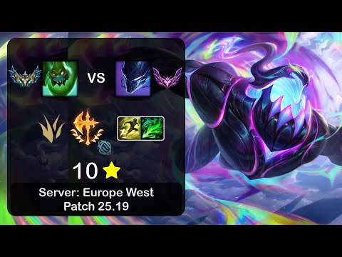 Zac Jungle vs Nocturne - EUW Challenger - Patch 25.19