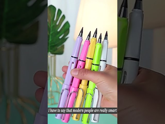 Vídeo relacionado con Ainiv Lapiz Infinito, 5PCS Retro Lápiz Infinito con 5 Puntas de Repuesto, Sin Tinta y 5 Borradores, Lapiz Eterno Portátil Reutilizable Borrable, Ideal para Escuela, Oficina, Dibujo