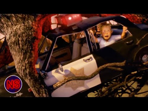 The House Eats a Police Car With Kids Inside It | Monster House