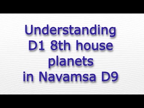 Understanding D1 8th house planets in NAVAMSA D9 hindi Vedic astrology
