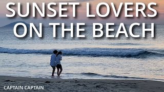 SUNSET LOVERS ON THE BEACH