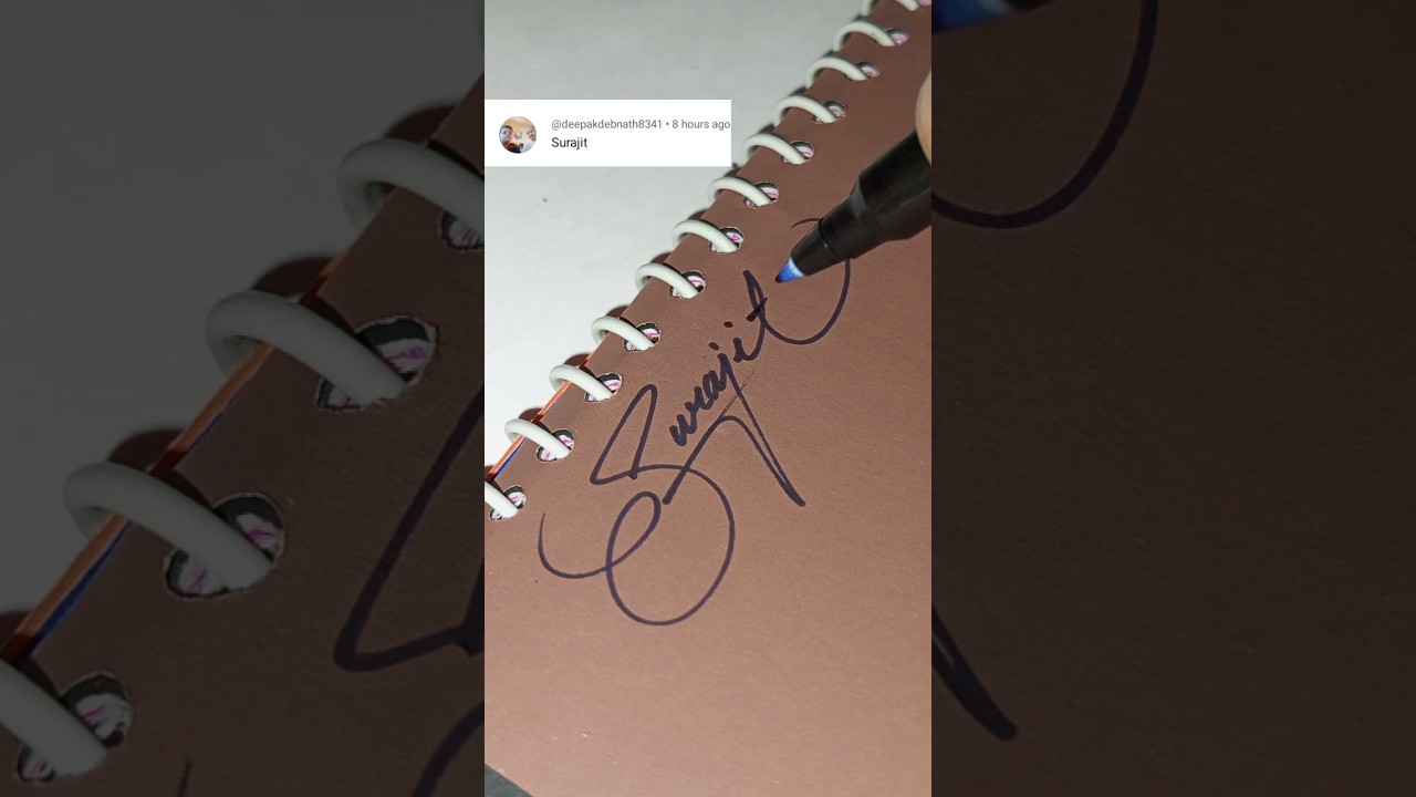How to make a sign letter S #Surajit signature style video #calligraphy signature style name S