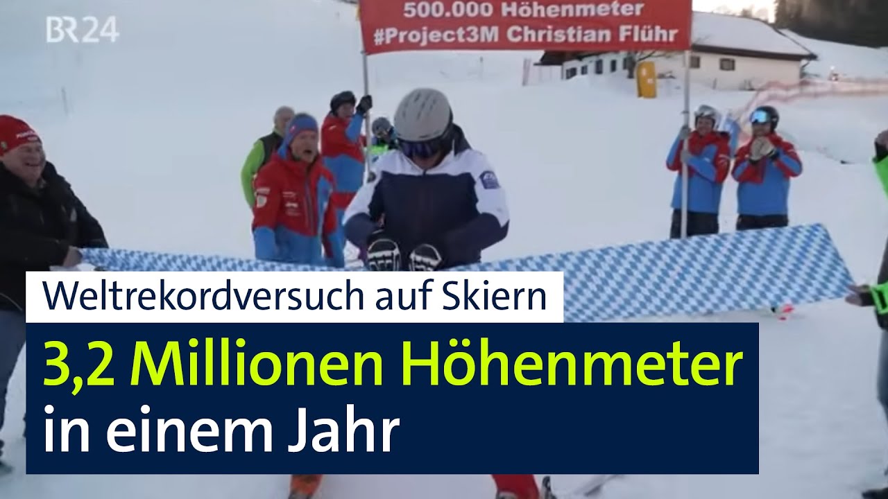 Ski-Fahrer will Weltrekord in zurückgelegten Höhenmetern aufstellen | Abendschau | BR24