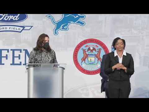 Gov. Whitmer Says Ford Field Will Build on 'Incredible' Vaccination Progress