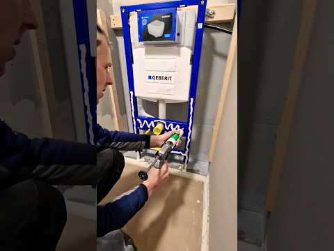 Installing In-wall Toilet Carrier-Geberit #diy #wallhanging #shorts #geberit
