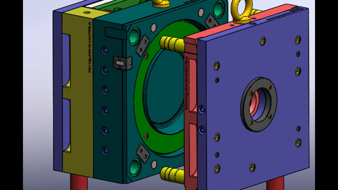 Анимация работы пресс-формы «Поддон горшка цветочного»