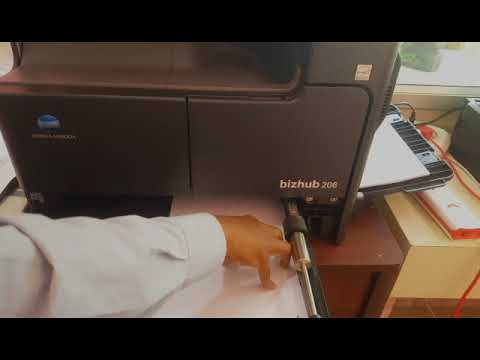 How to use konica minolta bizhub 206 xerox or photocopier