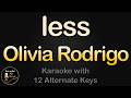Olivia Rodrigo - less Karaoke Instrumental Lower Higher Male & Original Key