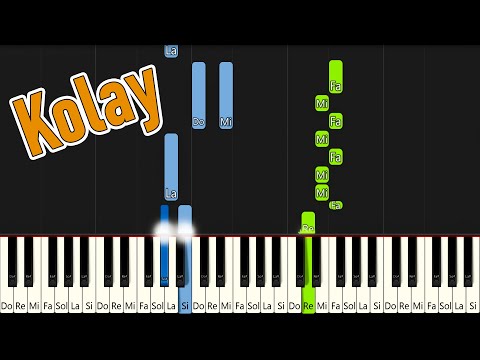 Rei - Ah Canım Sevgilim - Akorlu Kolay Piyano Nasıl Çalınır