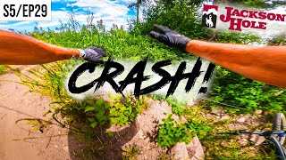 going OTB at JACKSON HOLE bike park! (crash)