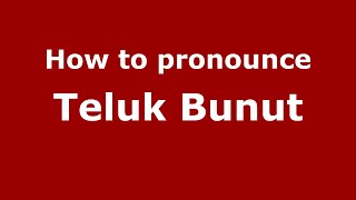 How to pronounce Teluk Bunut