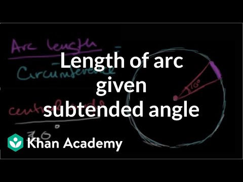 Length of an arc that subtends a central angle | Circles | Geometry | Khan Academy