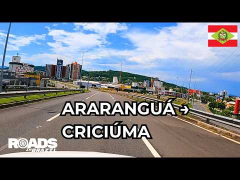 Araranguá → Criciúma (SC) | BR-101 & SC-447 | Urban Corridor Drive | POV Dashcam