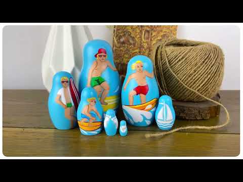 Миниатюра изображения товара Матрешка сувенирная Брестская Фабрика Сувениров С серферами / 7337
