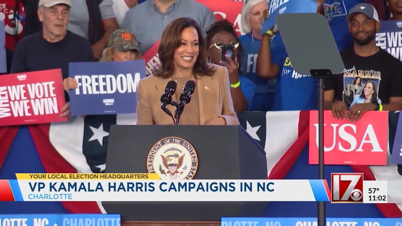 VP Harris campaigns in Charlotte on Saturday
