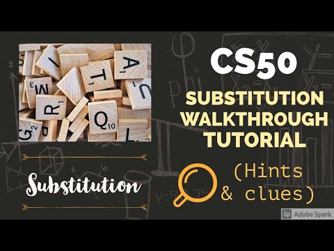 CS50 substitution walkthrough tutorial (Week 2 pset2)