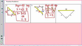Unit 7 Day 2- Special Right Triangles