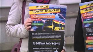 preview picture of video 'Walczą o tramwaj na Gocław'