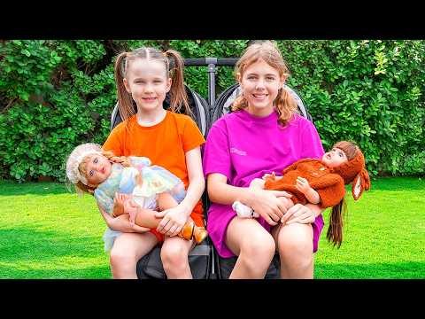 Saving Dasha's Dolls | Magical Twin Stroller Adventure through Portals