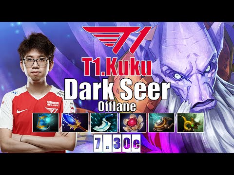 Dark Seer Offlane | T1.Kuku | KUKU CRAZY WOMBO COMBO 17 KILLS | 7.30e Gameplay Highlights